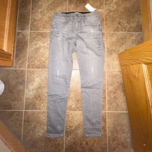 destructed gray democracy denim